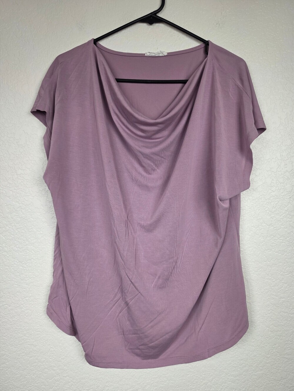 Maurices Lavender Cowl Neck Short Sleeve Top Size 0X